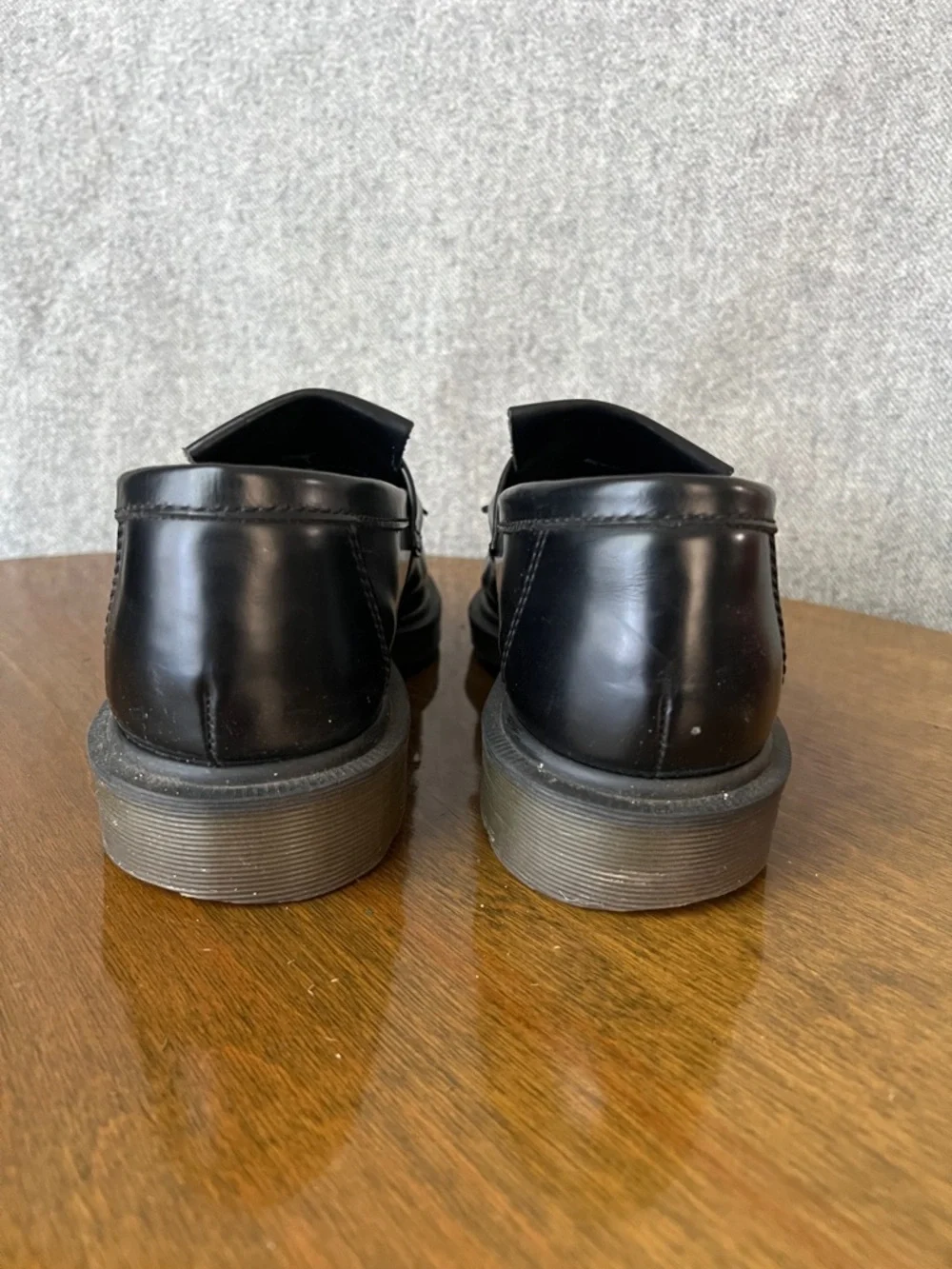 Men's Smooth Black Tassel Loafers - Dr. Martens Adrian - Picture 4 of 6